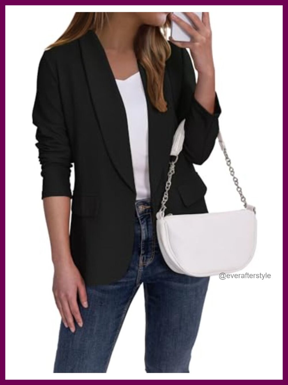 Women's Blazer Business Casual Work Office Suit Jacket Slim Fit